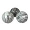 Decorative Ceramic Orbs Set Glossy Marbled Freestanding Spheres 3.5 In